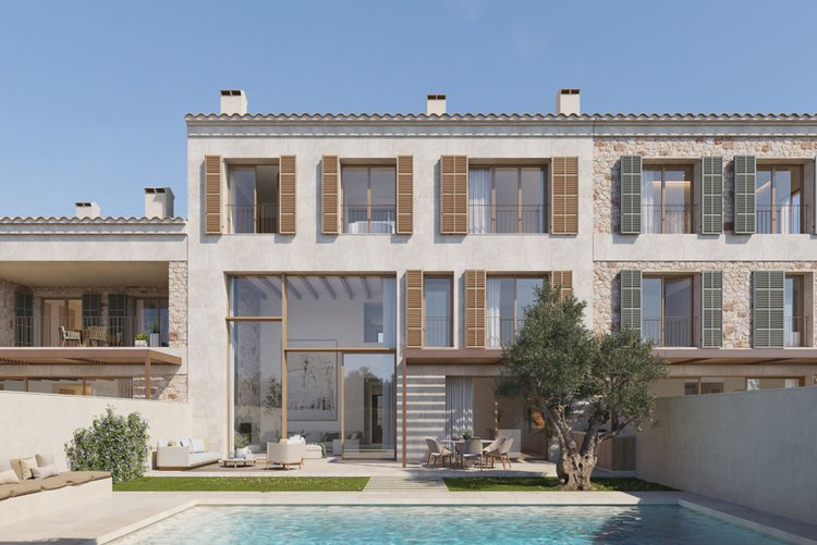 Casa adosada nueva con piscina en venta en Santanyí