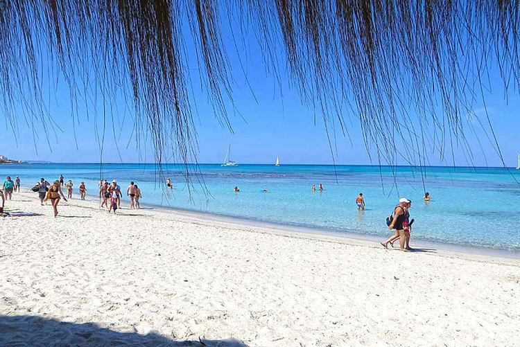Playa de Es Trenc FKK Strand im Süden von Mallorca bei Ses Covetes